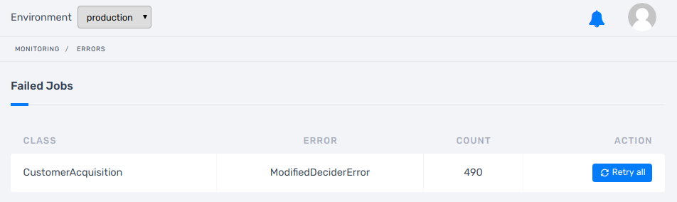 Modified decider error